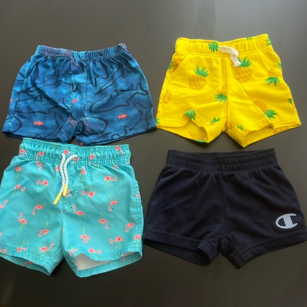 4 toddler shorts , 18mo